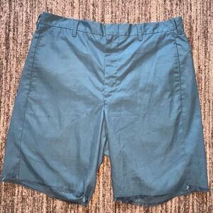 Vintage Men’s Size 32 Cut Off Chino Shorts Blue Khakis Casual‎ Skater Raw Hem